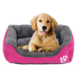 Dog Bed House Warm Paw Print Puppy Mat Waterproof Pet Sofa Soft Fleece Small Dog Beds for Small Medium Dogs Bull Terrier