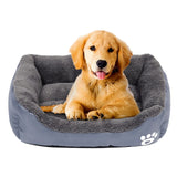 Dog Bed House Warm Paw Print Puppy Mat Waterproof Pet Sofa Soft Fleece Small Dog Beds for Small Medium Dogs Bull Terrier