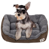 Dog Bed House Warm Paw Print Puppy Mat Waterproof Pet Sofa Soft Fleece Small Dog Beds for Small Medium Dogs Bull Terrier