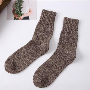 New 5 Pair/Lot Men's Wool Socks Stripe Casual Calcetines Hombre Thick Cotton Socks Winter Warm Socks Male High Quality