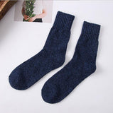 New 5 Pair/Lot Men's Wool Socks Stripe Casual Calcetines Hombre Thick Cotton Socks Winter Warm Socks Male High Quality