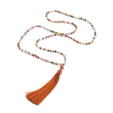 Go2boho Collier Long Necklace Statement Necklace Women Choker Tassel Pendant Colorful Crystal Stone Boheme Handmade Jewelry Gift