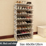 Multi Layer Shoe Rack Nonwovens Steel Pipe Easy to install home Shoe cabinet Shelf Storage Organizer Stand Holder Space Saving