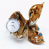 Shsby Brand new style Ladies flower cloth wristwatch Women Dress Watch Fashion girl Casual Quartz Bracelet watches fabric clock