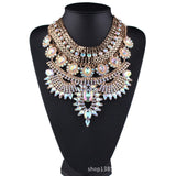 2019 New Design Summer Style Long Bohemian Alloy Maxi Necklace Big Exaggerated Crystal Pendant Necklaces Collier Jewelry XG737