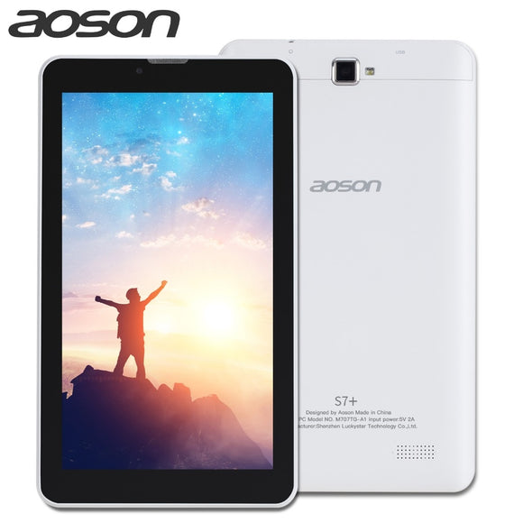 new!Aoson S7+ 7 Inch 3G SIM CARD Android 7.0 Tablets Phone Call Tablet pc Quad Core 16GB PAD Dual Camera GPS WIFI Bluetooth IPS