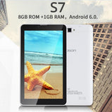 new!Aoson S7+ 7 Inch 3G SIM CARD Android 7.0 Tablets Phone Call Tablet pc Quad Core 16GB PAD Dual Camera GPS WIFI Bluetooth IPS