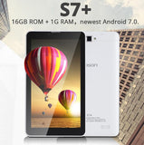 new!Aoson S7+ 7 Inch 3G SIM CARD Android 7.0 Tablets Phone Call Tablet pc Quad Core 16GB PAD Dual Camera GPS WIFI Bluetooth IPS