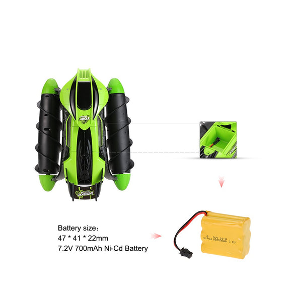 Flytec 989-393 2.4GHz Amphibious Stunt Waterproof All-terrain Sand Lake Pool Grass Snow Slippery Road High Speed RC Tank