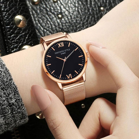 New Women Dress Watch Luxury Brand Ladies Quartz Watches Stainless Steel Mesh Band Casual FANTATIC STYLE Wristwatch reloj mujer