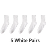 Men Cotton Socks Brand New Casual Business Anti-Bacterial Deodorant Breatheable Man Crew Sock 5pairs / lot