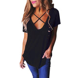 New 2019 Fashion Casual Women Tops T-Shirts Large Size Sexy Ladies Print Tops Tees Femme Loose Streetwear Plus Size T-Shirt