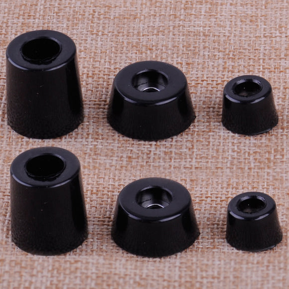 8pcs Black Speaker Cabinet Furniture Chair Table Box Conical Rubber Foot Pad Stand Shock Absorber S / M / L Skid Resistance