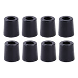 8pcs Black Speaker Cabinet Furniture Chair Table Box Conical Rubber Foot Pad Stand Shock Absorber S / M / L Skid Resistance