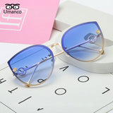 Umanco 2018 Women Fashion Big Square Metal Cat Sunglasses Female Male Multicolor Sun Glasses Outdoor Travel Driving Eyewear