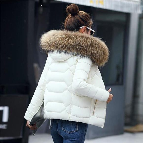 2019 New Winter Jacket Women Faux Fur Hooded Parka Coats Female Long Sleeve Thick Warm Snow Wear Jacket Coat Mujer Quilted Tops