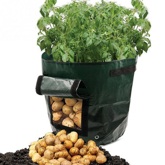 2 Pcs 50L Planting PE Bags Cultivation Garden Pots Planters Vegetable Fruit Potato anti-aging Grow Bags Farm Home Garden Tools