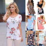 5XL Large Size Spring Summer 2019 Women T-shirt Short Sleeve V-Neck Printed Shirt Plus Size Women Clothing Fashion Sexy Tops