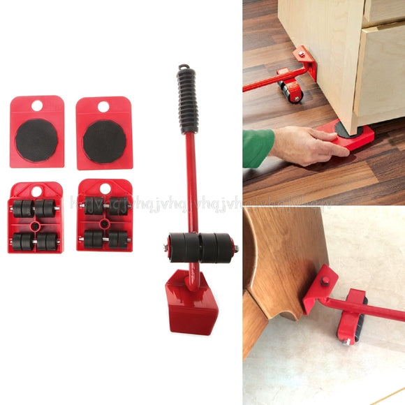 5Pcs Furniture Transport Roller Set Removal Lifting Moving Tool Heavy Move House Furniture accessories D12 Dropship