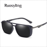 Ruosyling Sunglasses Polarized Men Women Vintage Driving Eyewear UV 400 Square Retro Punk Glasses Female Male Windproof Goggle