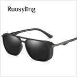 Ruosyling Sunglasses Polarized Men Women Vintage Driving Eyewear UV 400 Square Retro Punk Glasses Female Male Windproof Goggle