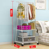 Creative Multi-functional Clothes Rack Simple Coat Rack Movable Hanger Home Bedroom Floor Standing Clothes Hanger JC008