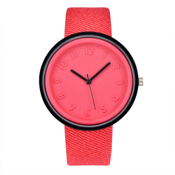 Colorful New Fashion Women's Watches Ladies Quartz Dress Wristwatch Casual PU Leather Simple Style Watch relogio feminino