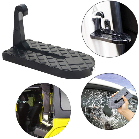 Dropship Folding Vehicle Rooftop Roof Rack Assistance Swift Door Step Hooked On Car SUV 4X4 Slam Latch Doorstep Safety Hammer