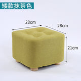 Fashion home sofa square stool cloth art living room tea table mound wooden creative small foot stools saddle kids stool bench