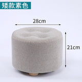 Fashion home sofa square stool cloth art living room tea table mound wooden creative small foot stools saddle kids stool bench