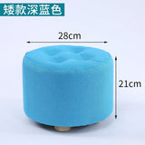 Fashion home sofa square stool cloth art living room tea table mound wooden creative small foot stools saddle kids stool bench