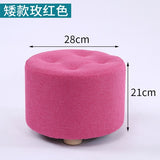 Fashion home sofa square stool cloth art living room tea table mound wooden creative small foot stools saddle kids stool bench