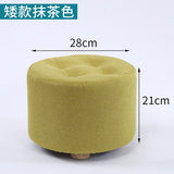 Fashion home sofa square stool cloth art living room tea table mound wooden creative small foot stools saddle kids stool bench