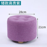 Fashion home sofa square stool cloth art living room tea table mound wooden creative small foot stools saddle kids stool bench