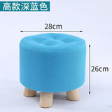 Fashion home sofa square stool cloth art living room tea table mound wooden creative small foot stools saddle kids stool bench