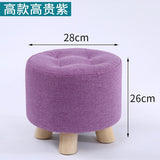 Fashion home sofa square stool cloth art living room tea table mound wooden creative small foot stools saddle kids stool bench