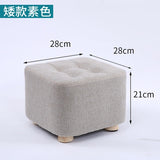 Fashion home sofa square stool cloth art living room tea table mound wooden creative small foot stools saddle kids stool bench