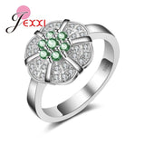 JEXXI Created Noble Bague Bijoux Ring S90 Silver Rings  Wedding Jewelry For Wommen Girlfriend Gift.