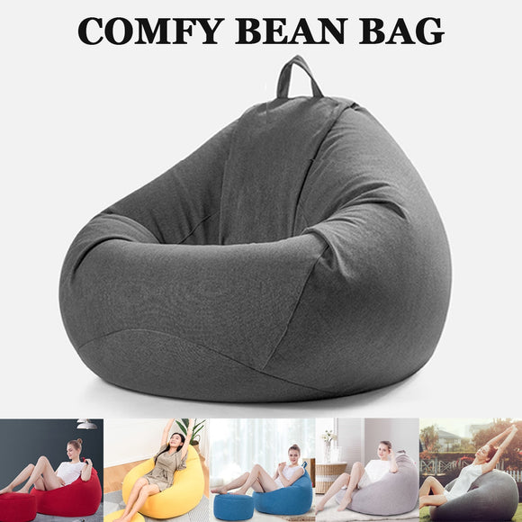 Bean Bag Sofa Chair Cover Lounger Sofa Ottoman Seat Living Room Furniture Without Filler Beanbag Bed Pouf Puff Couch Lazy Tatami