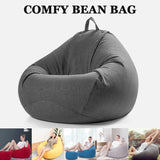 Bean Bag Sofa Chair Cover Lounger Sofa Ottoman Seat Living Room Furniture Without Filler Beanbag Bed Pouf Puff Couch Lazy Tatami