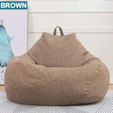 Bean Bag Sofa Chair Cover Lounger Sofa Ottoman Seat Living Room Furniture Without Filler Beanbag Bed Pouf Puff Couch Lazy Tatami