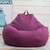 Bean Bag Sofa Chair Cover Lounger Sofa Ottoman Seat Living Room Furniture Without Filler Beanbag Bed Pouf Puff Couch Lazy Tatami