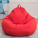 Bean Bag Sofa Chair Cover Lounger Sofa Ottoman Seat Living Room Furniture Without Filler Beanbag Bed Pouf Puff Couch Lazy Tatami