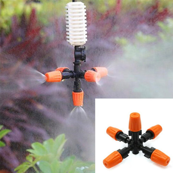 Greenhouse Five-outlet Adjustable Gardening Garden Rotating Atomization Agricultural Sprinkler Equipment Micro-spray