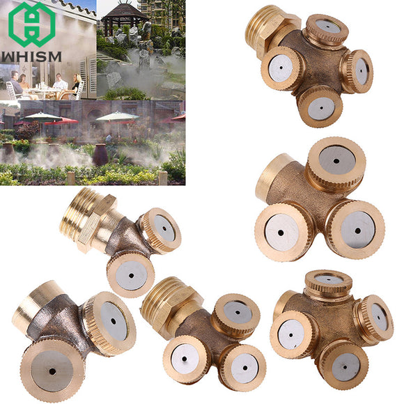 WHISM 3PCS Adjustable Brass Sprayer Misting Water Fountain Nozzle Agricultural Gardening Irrigation Lawn Equipment Sprinklers