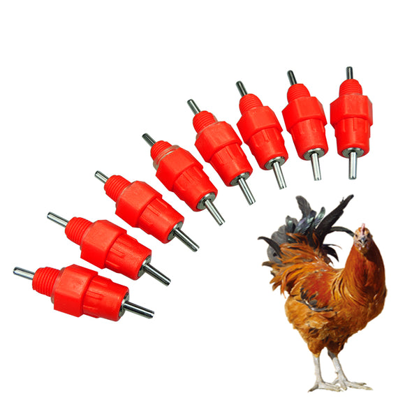 100 pcs Poultry Chicken Drinker Nipples Automatic Waterers Bird Hen Feeding Ball Type Screw Nipple Drinkers for chicken Farm