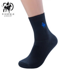 High Quality Fashion 5 Pairs/lot Brand PIER POLO Casual Cotton Socks Business Embroidery Men's Socks Manufacturer Wholesale