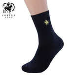 High Quality Fashion 5 Pairs/lot Brand PIER POLO Casual Cotton Socks Business Embroidery Men's Socks Manufacturer Wholesale