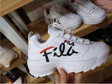 2019 FILAS Disruptor II Men and Women Sneaker Running Shoes White summer Increased Outdoor Sneaker size eur36-44