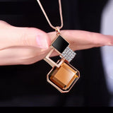 BYSPT Long Necklaces & Pendants for Women Collier Femme Geometric Statement Colar Maxi Fashion Crystal Jewelry Bijoux